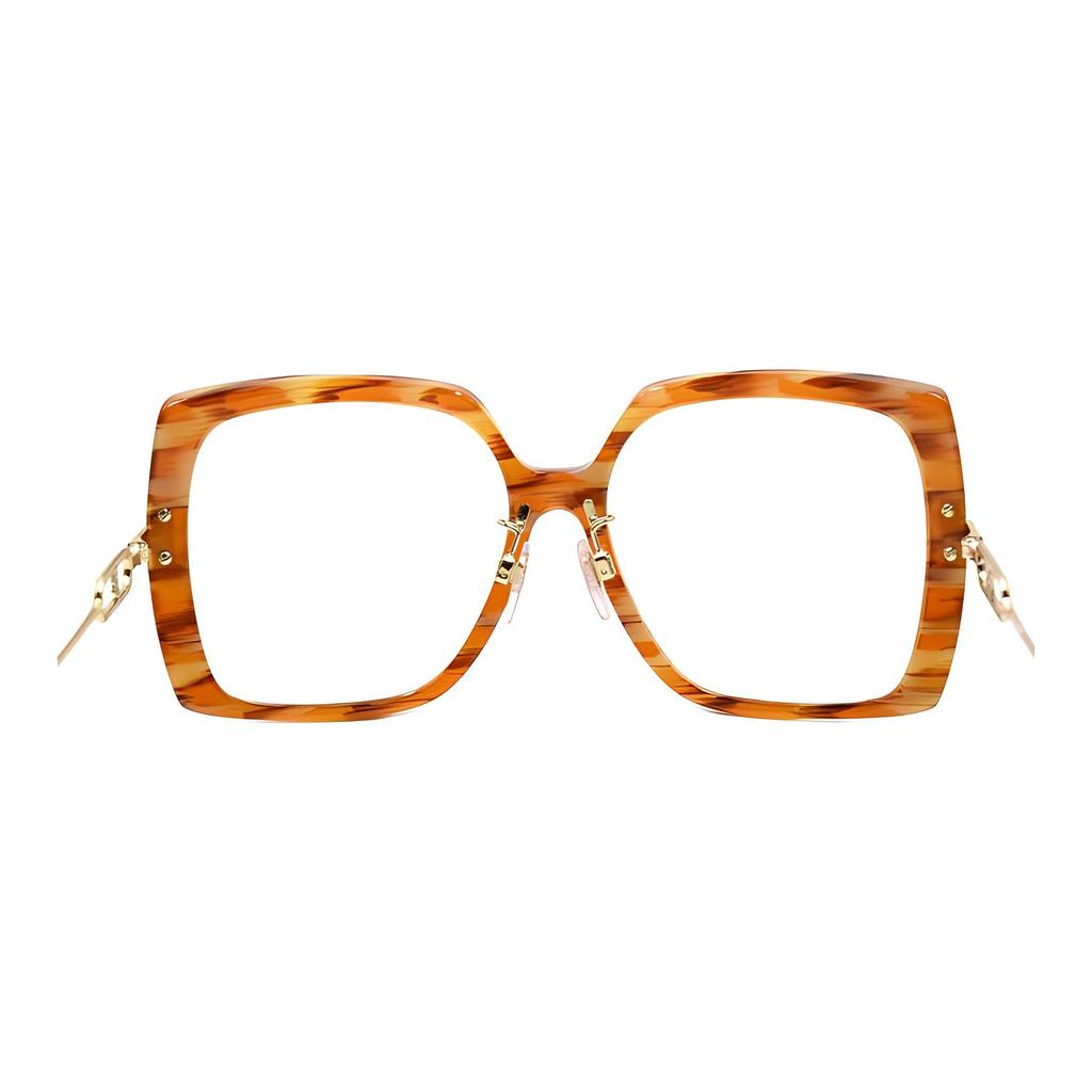 Burberry B. Monogram Exclusive Logo Pattern Modern Square Sunglasses 4332F Women Sunglasses Yellow-Tortoiseshell B4332F-3915/SB-57