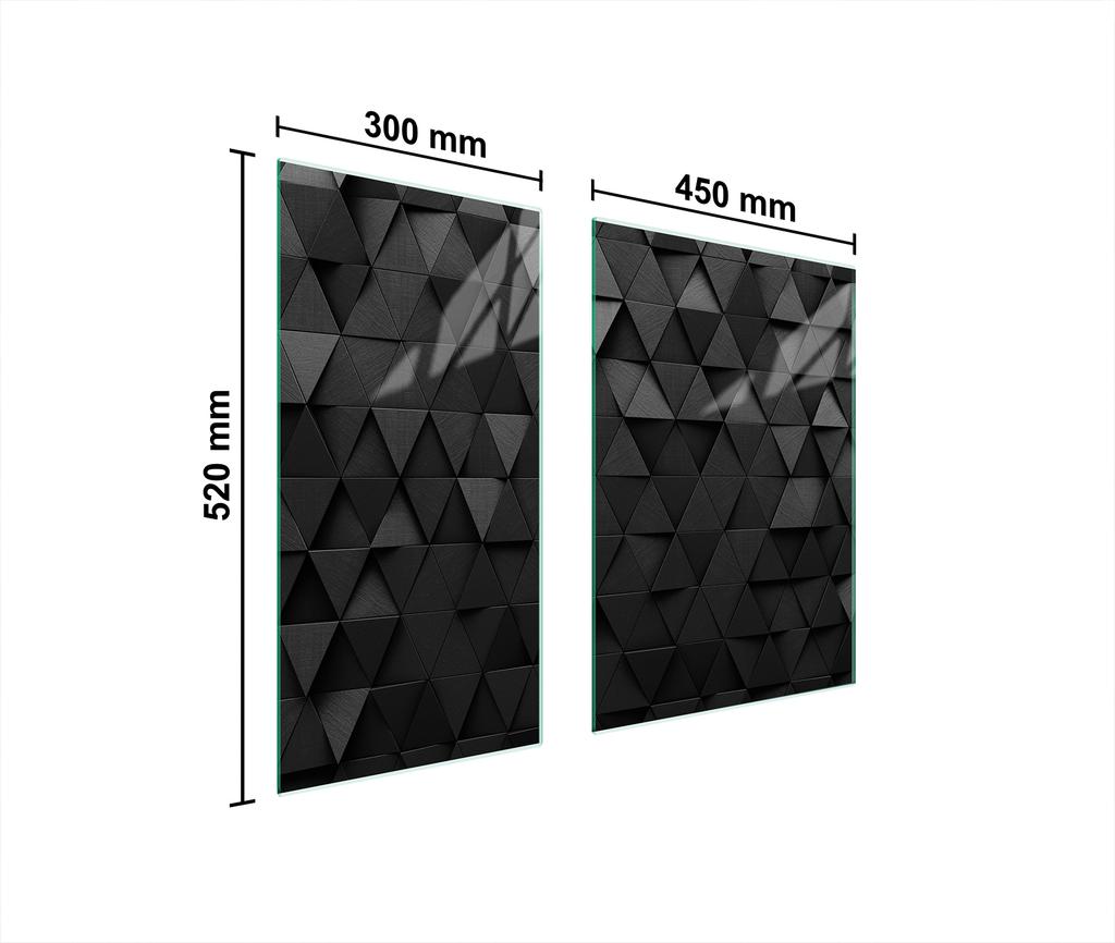 TABLA PROTECTORA DE CRISTAL 75x52 NEGRA