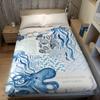 Oceanic Collage Flannel Blanket Warm Soft Halloween Christmas Couch Warm Cozy Decorative Decor Gift for All Season