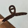 Elegant Autumn/Winter Large Flocked Claw Clip for High Ponytails - Internet Celebrity Style Hair Accessory