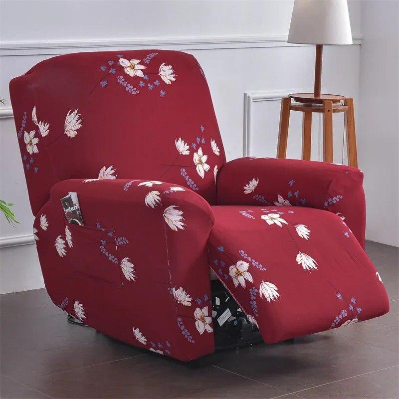 Geometric Recliner Sofa Cover Stretch Spandex Armchair Slipcovers Relax Lazy Boy Chair Covers Furniture Protector Funda Sillon