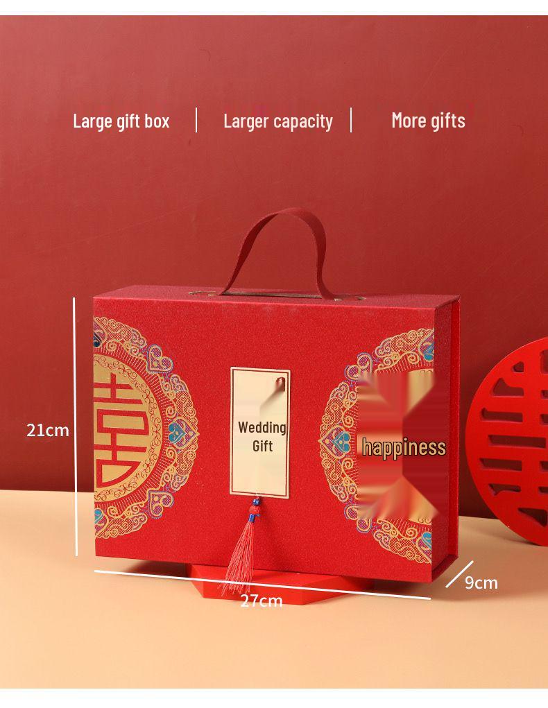 Luxury Chinese Wedding Candy Gift Box with Sugar Candies, Bridesmaid Favors, Return Gifts, and Thank You Tokens