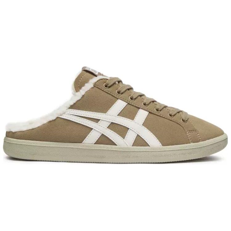 Onitsuka Tiger DD Trainer Sabot Leather Plush Comfortable Low-Top Casual Shoes Unisex sneaker Camel 1183C087-201