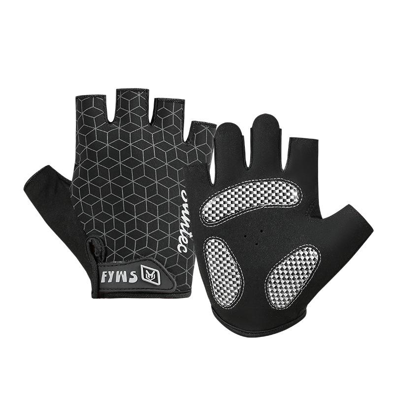 Unisex Half-Finger Cycling Gloves: Shock-Absorbent, Anti-Slip, Sun Protection for Road & Mountain Biking