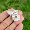 Round Moonstone Stone Bezel Flower Sister New Solitaire Ring 925 Sterling Silver