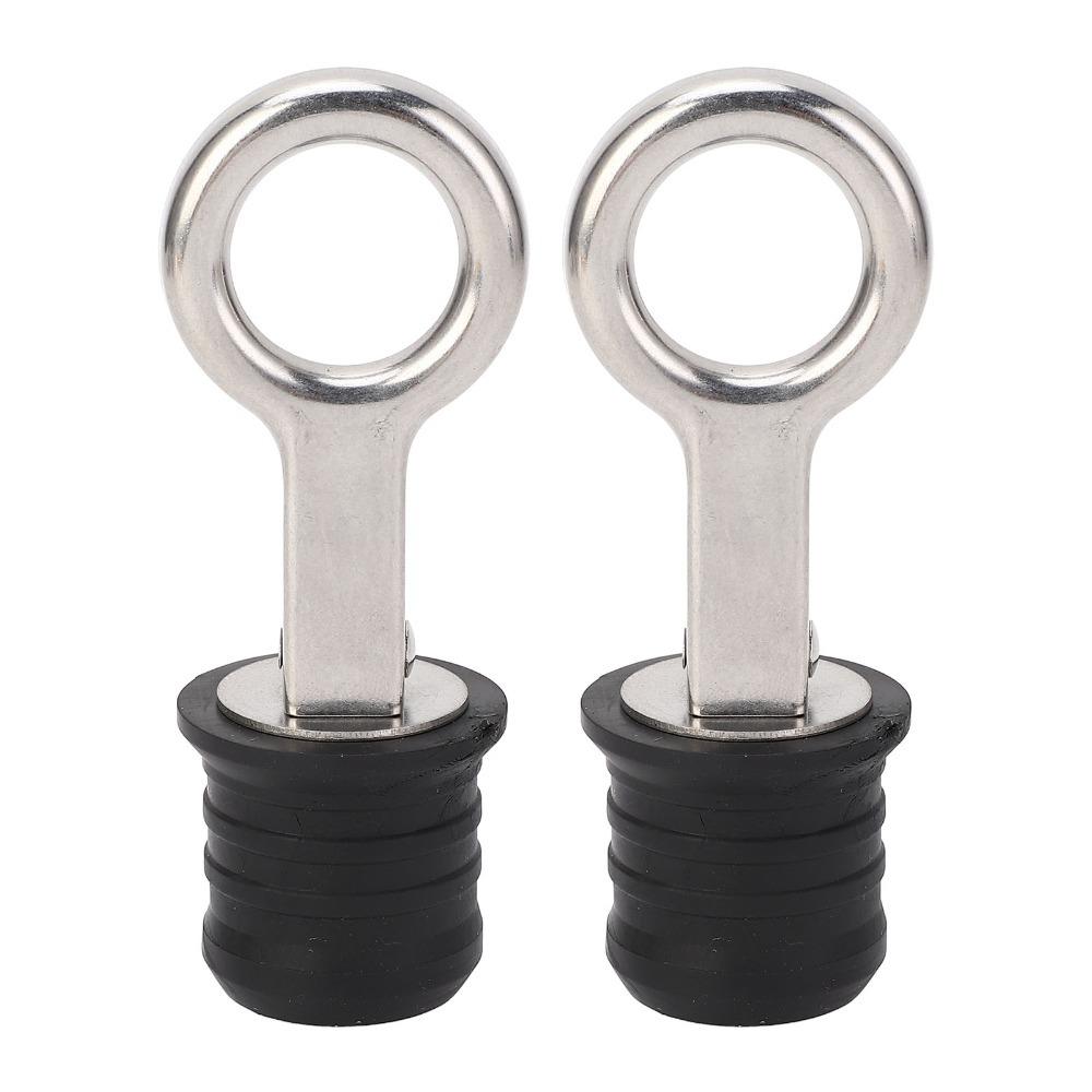 2PCS Accessories 304 Stainless Steel Boat Plug Brass 1.25 Inch Boat Drain Plug Rubber Plug Twist Plug Snap Plug Marine Use