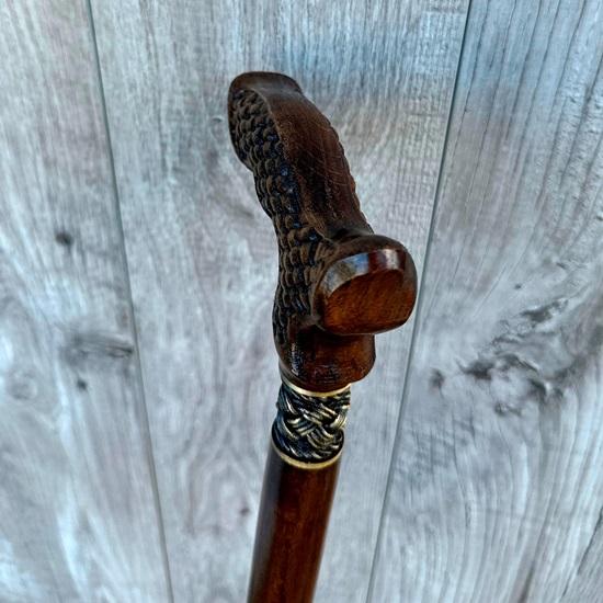 93.98 cm Holzstöcke Wanderstock Holzstock Handgefertigt Holzschnitzerei Exklusiv