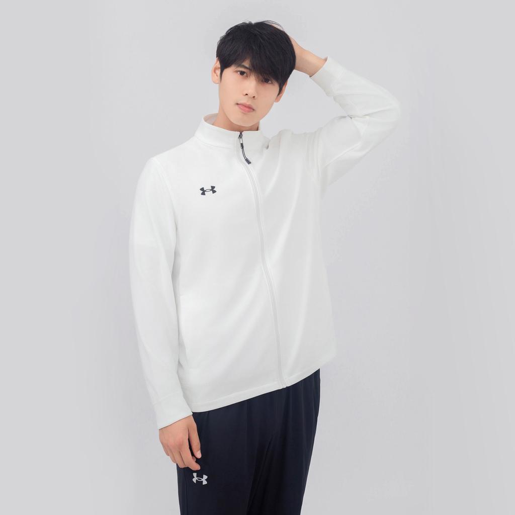 Under Armour Sports Series Womens Training Casual Versatile Knitted Stand Collar Jacket Unisex jackets White 24500402-100
