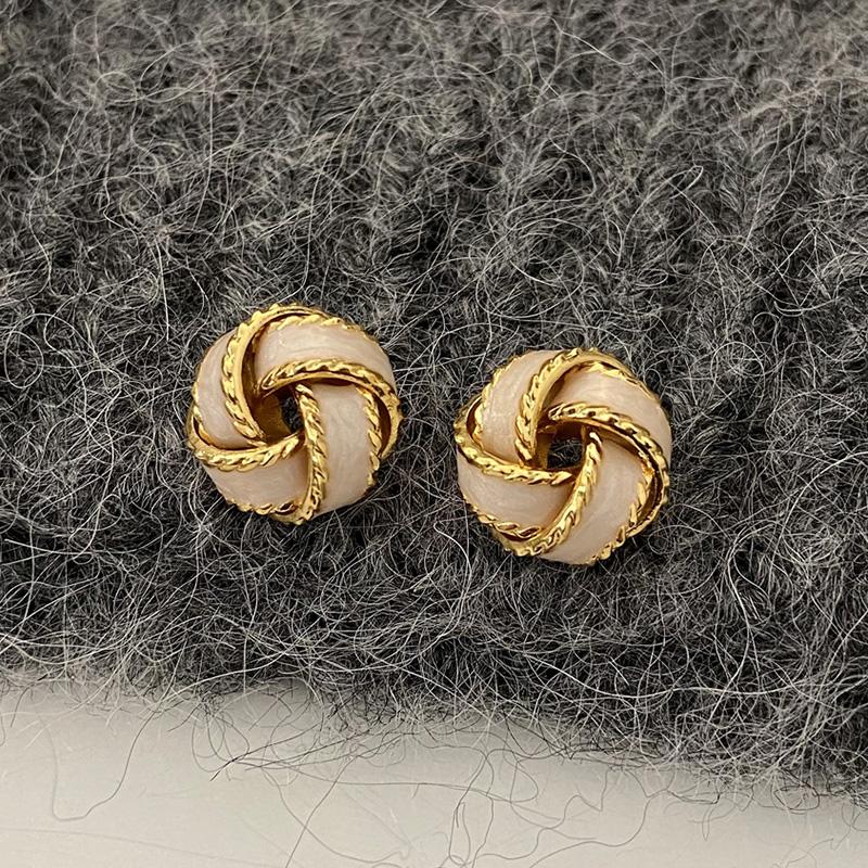 

PONYKISS Silver Enamel Cross Geometric Stud Earrings for Women Minimalist Vintage Fine Light Luxury Accessories