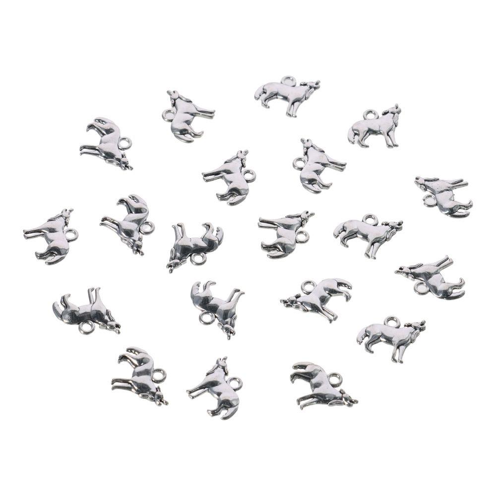 Zinc Alloy Alloy Animal Charms Silver Howling Wolf Pendant  Handmade Crafts Lovers