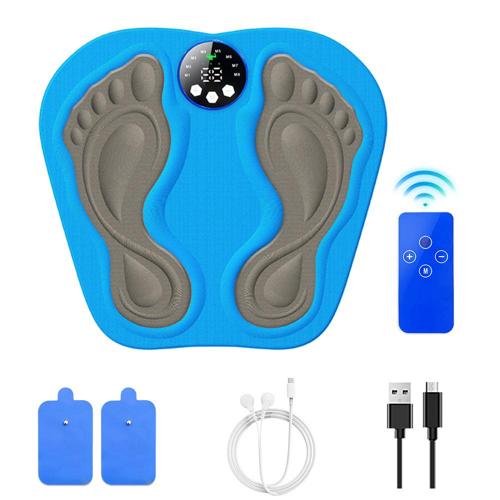 3D Smart EMS Foot Massager Pad With Remote, Foldable Muscle Stimulation Massage Mat Improve Blood Circulation Relax Feet Shaping