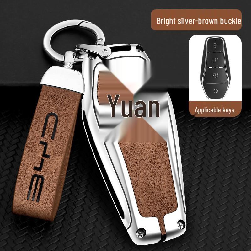 BYD Key Case Metal Shell: Anti-Lost Protection for Song PRO, Han, Tang, Song PLUS, Song MAX, Qin PRO Models.
