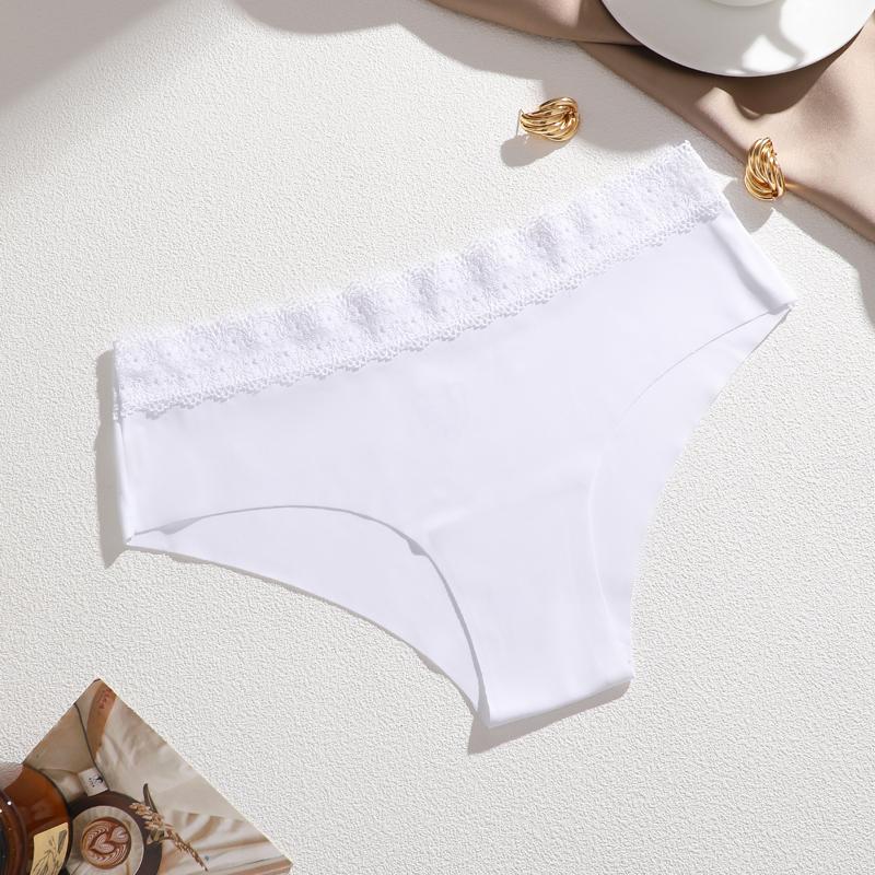 1 Stück Damen Übergröße Spitze Nahtlose Unterwäsche, Vollhüft Modische Atmungsaktive Schnelltrocknende Damenunterwäsche, Hochwertige Niedliche Unterwäsche