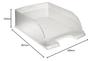 LEITZ Plus Letter Tray Jumbo A4 Vertical 700 Sheet Capacity Clear 5233-00-03