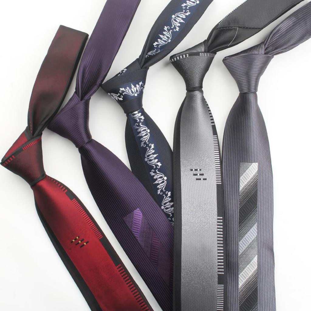 [BUBU Ohana] Narrow Tie, 6cm Blade Width, Business Tie, Formal, Men's, Slim, Smart, Narrow Tie, All Seasons (Spring, Summer, Autumn, Winter),