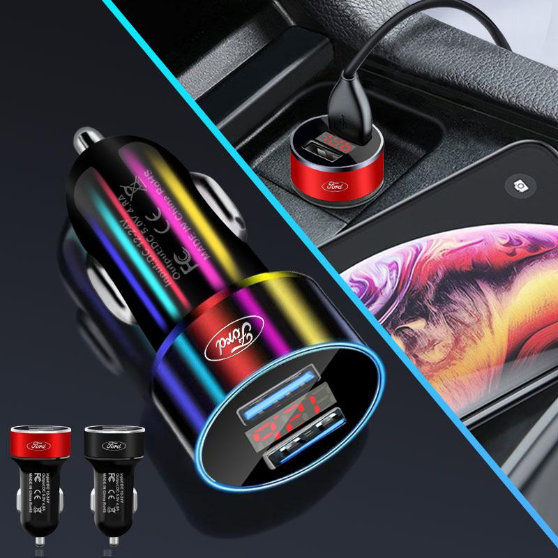 200W Car Charger Dual USB Ports Super Fast Charging Car Accessories For Ford Fusion CD3 CD4 C1