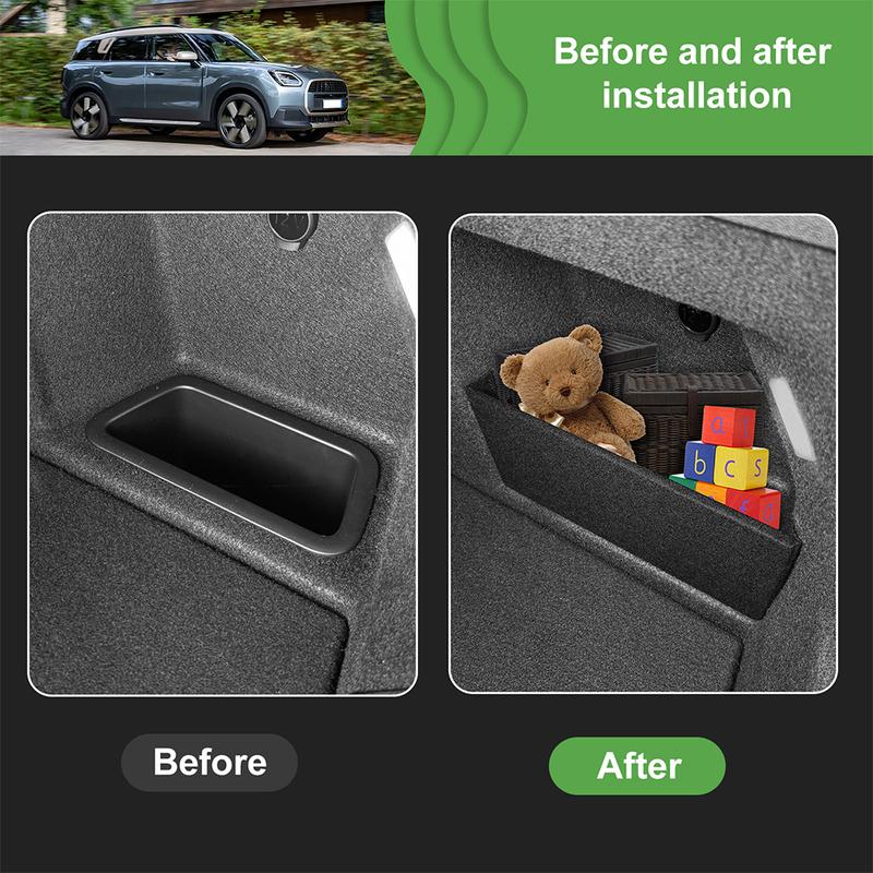 Auto Accessories For Mini U25 Countryman 2024 2025 Car Organizer Trunk Side Partition Trunk Interior Storage Box Parts