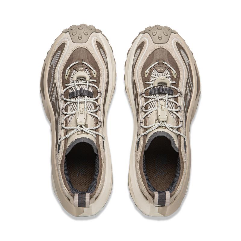 Li Ning Ranger Running Shoes Women's Low top Oat Gray/Reindeer Brown AZGW312-4