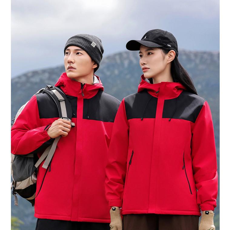 Insulated Fleece-Lined Windproof Waterproof Mountaineering Workwear Jacket