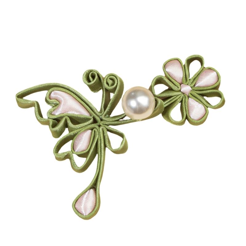 Satins Fabric Butterfly Knot Button Ideal For Wedding Dress And Clothing Embellishment