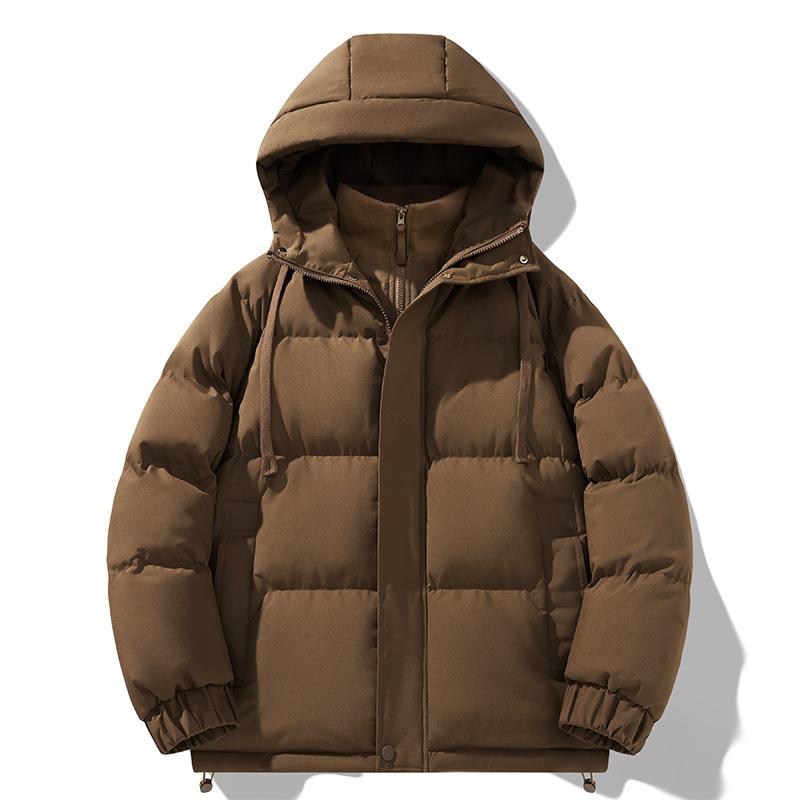 Fake Two-piece Cotton Coat Jacket Men and Women Same Style Winter Thick Hooded Bread Suit Youth Cotton Jacket Warm and Cold-proof Cotton Jacket