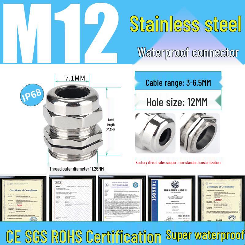 

Stainless Steel Waterproof Cable Gland Connector