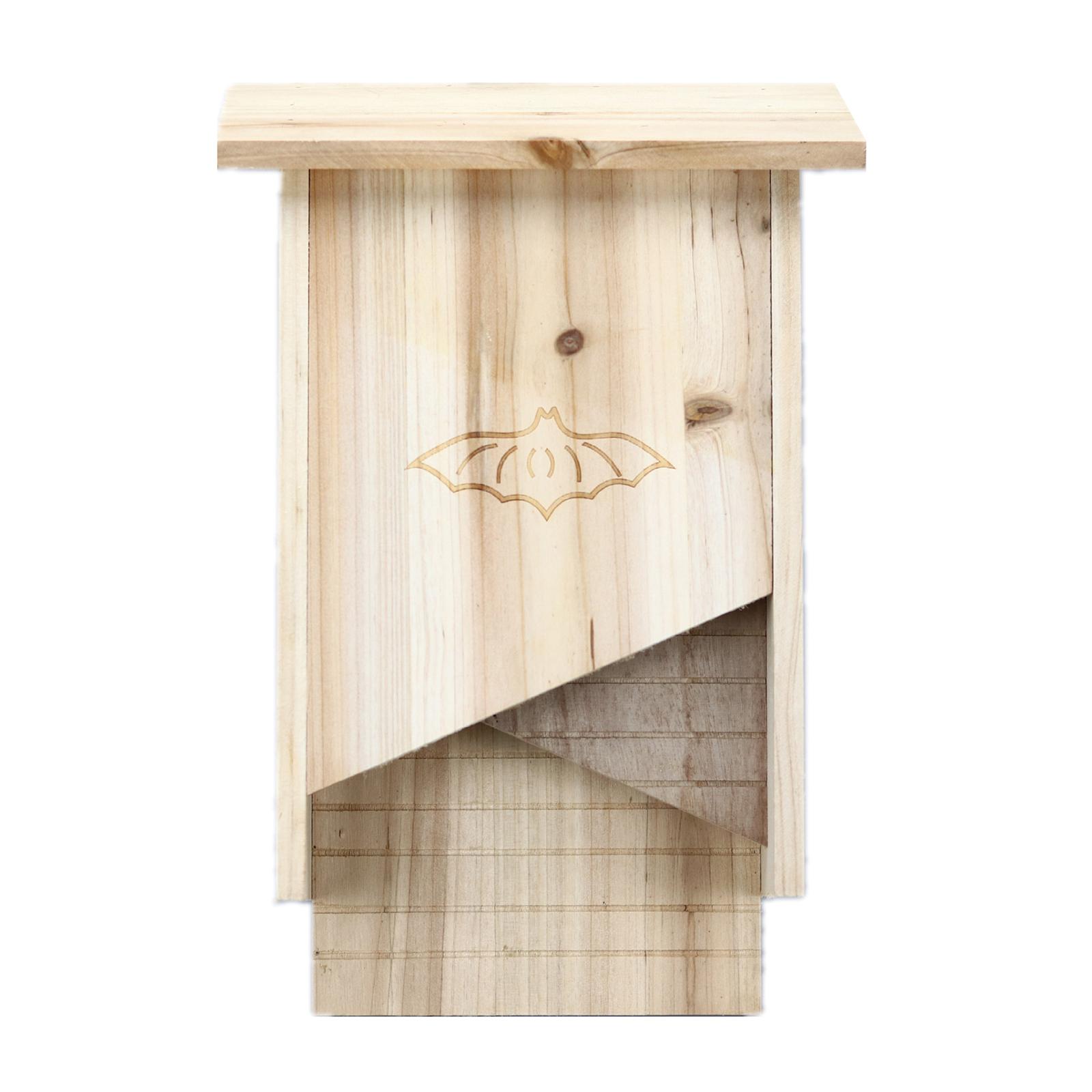 

Wood Bat Box Classical Double Chamber Bat House Outside Bat Box for Outdoors Durable and Easy to Install