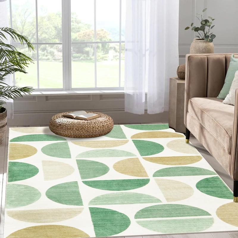 

Striped Summer Area Rug – Simple Fresh Oversized Living Room Carpet for Coffee Table & Bedroom Bedside Floor Mat 60*90cm