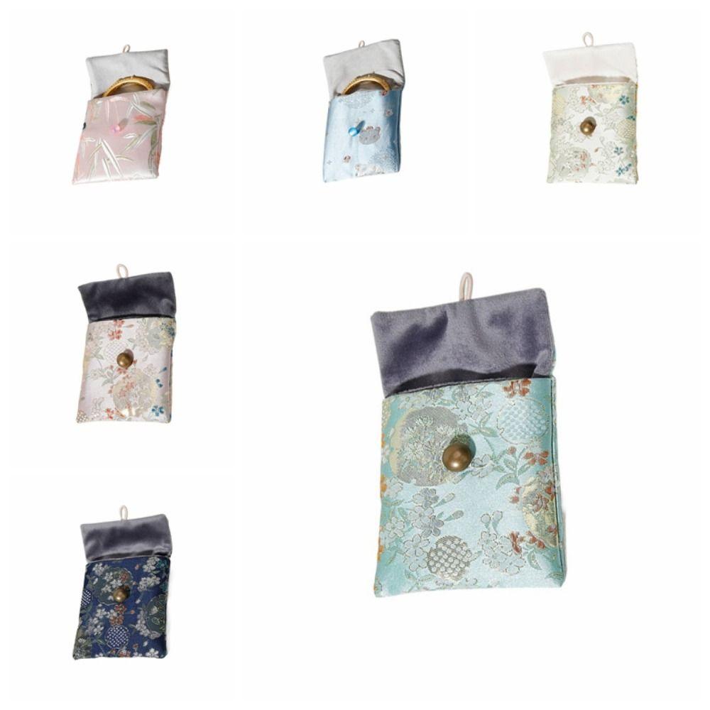 Embroidered Flowers Jewelry Packing Bag Rings Necklace Jewelry Holder Earrings Storage Case  Travel