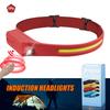 Sensor LED Headlamp Rechargeable COB Floodlight Flashlight 5 Lighting Modes Head Torch for Fishing Camping, Work Practical Gift