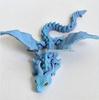3D Printed Articulated Large Horned Flying Dragon Action Figure Ornament Toy Gift