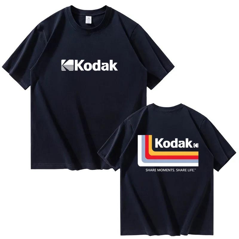 Kodak Summer New Style Unisexs TShirt Cotton Casual Daily Short Sleeve Breathable Soft Tops Casual Sweatabsorbing Short Sleeve S