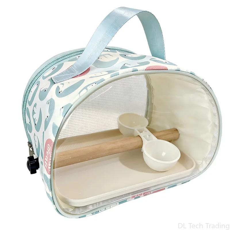 Portable Bird Travel Carrier Bag Breathable Foldable Parrot Cage for Cockatiels Sugar Glider Small Pets Outdoor Walking