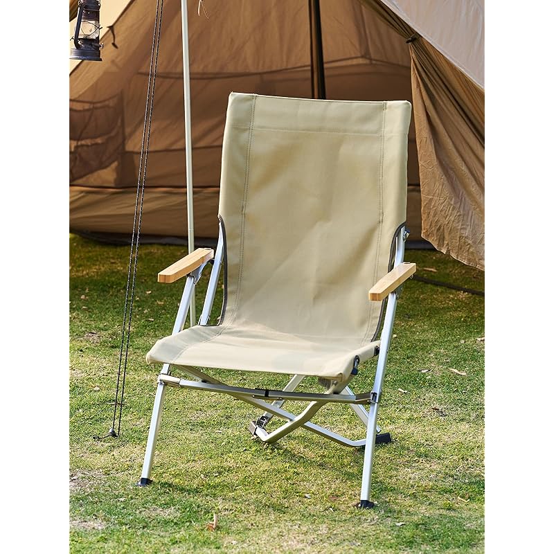 AREFFA niedriger Stuhl, Campingstuhl, Outdoor-Stuhl, faltbar, leicht, Aluminiumlegierungsrahmen, 200 kg Tragfähigkeit, 1680D Sitz, kompakte Aufbewahrung