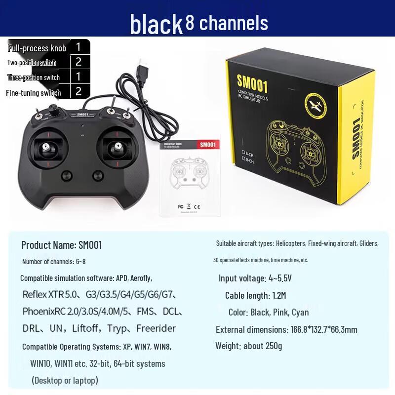 Lizhan Dálkový ovladač pro letový simulátor