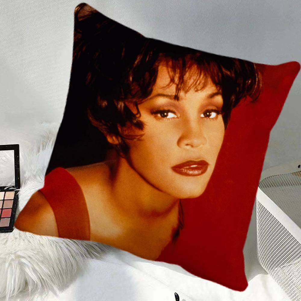 Whitney Houston Singer Pillow Case Square Pillow Bedroom Sofa Leisure Comfort Cushion Car Home Decoration