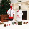 1 Set Wine Bottle Cover Bag Mini Chef Clothes Hat Buttons Lace Xmas Wine Bottle Sleeve Wrap Christmas Kitchen Restaurant Decoration