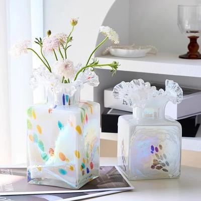 Kreative farbglasierte Hydroponik-Vase für Wohnzimmer-Arbeitsplatte Blumengesteck Blumenbehälter Bastelartikel Esstisch-Vase