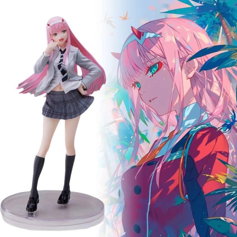 In Darling The Franxx Zero Two Figurine Anime Model Uniform Jk Statue Gift Toy