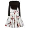 JPNTKY Fashion Spring Autumn Long Sleeve O-Neck Casual Dresses