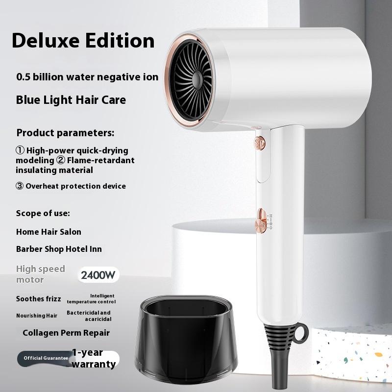 High-Power Ionic Portable Mini Hair Dryer with Hot/Cold Air Three-Speed Foldable Design for Household Use
