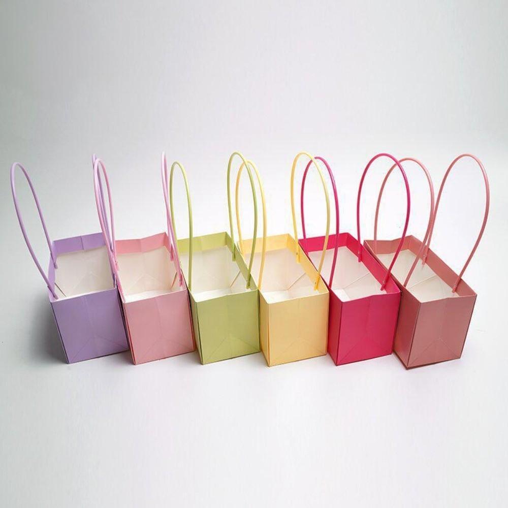 Rectangle Portable Flower Box Trapezoid Hand Paper Bag New Flower Gift Box Valentine's Day