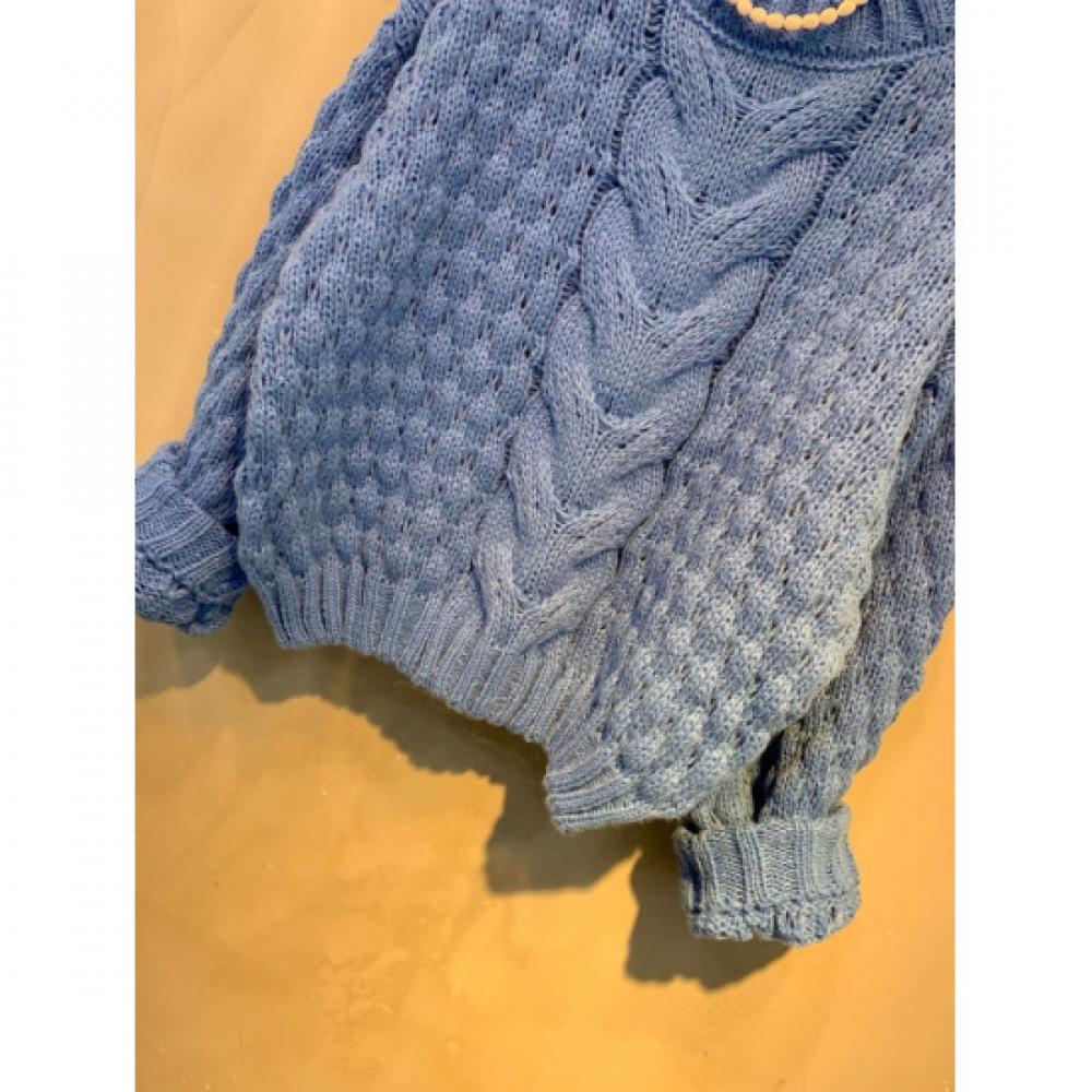 C S In The Room Cable Knit Round neCk Crop Knit 5Color C