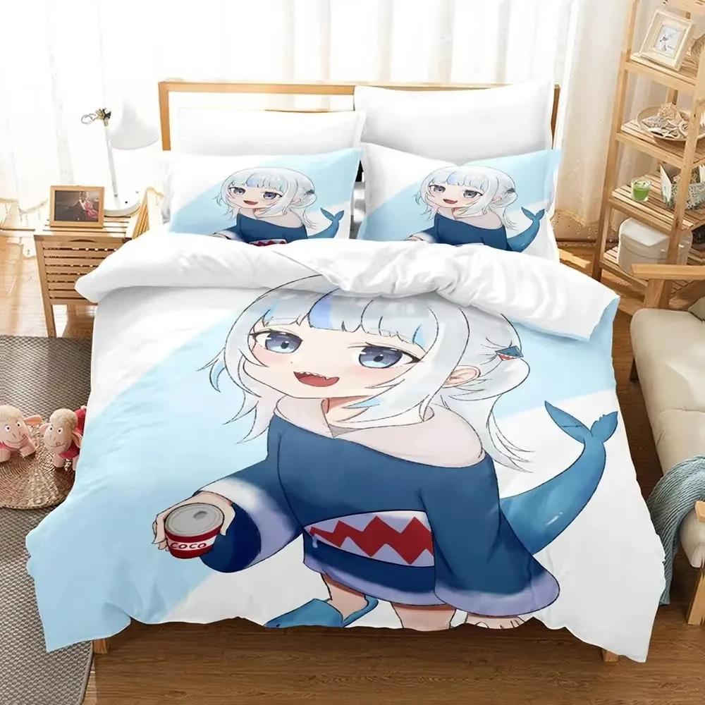 Comforter Vtuber Ninomae Bedding Set Single Twin Full Queen King Size Bed Set Aldult Kid Bedroom S 3D Print Kawaii Anime