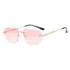 Frameless Rimless Sunglasses Square Driving Eyewear Retro Men Sunglasses  Female