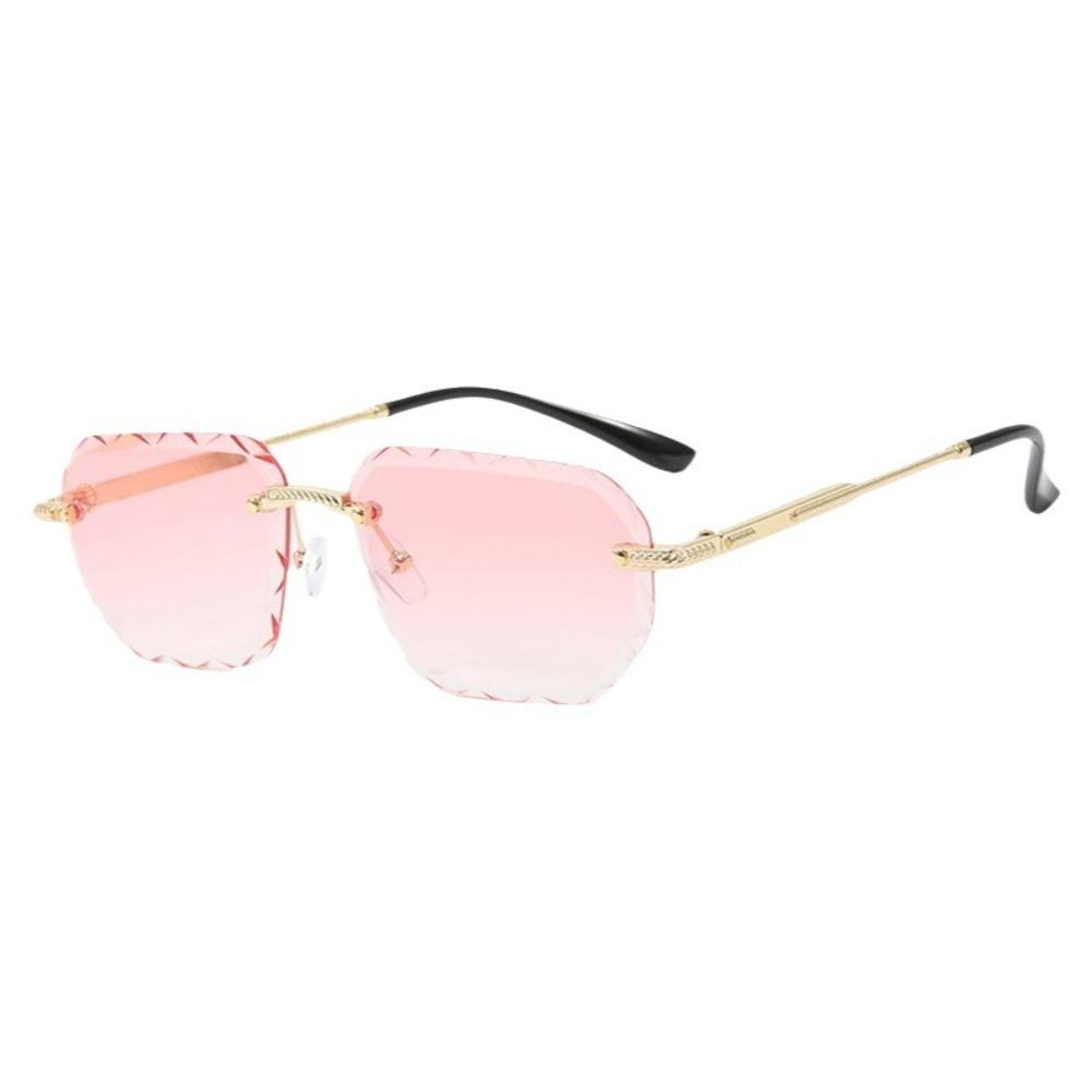 Frameless Rimless Sunglasses Square Driving Eyewear Retro Men Sunglasses  Female