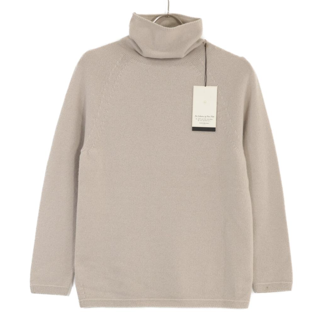 TOYOBOSHI NAZUNA 08IT-PC0002 Beige Cashmere 100 Turtleneck Knit Tops 1 beigeUsed