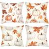 2D flat printing Autumn Pumpkins And Leaves Pattern Throw Pillows Polyester pillowcase, sofa decorative cushion cov