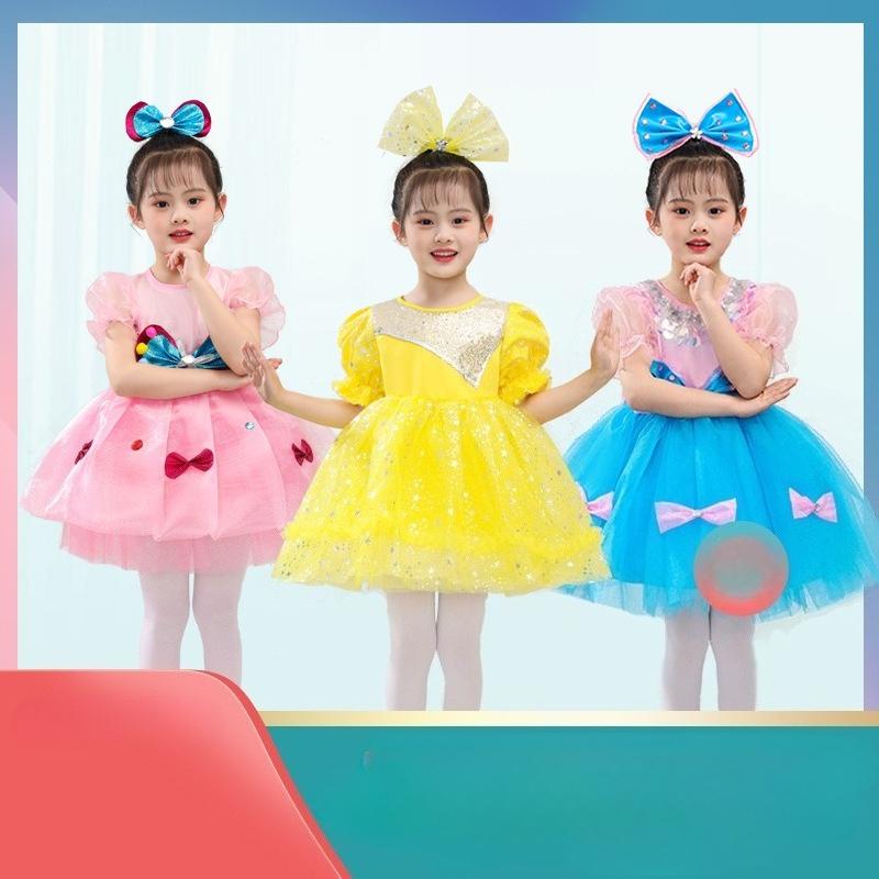 Costume da Ballo Carino per Bambina Principessa Vestito Soffice di Garza per Spettacolo all'Asilo