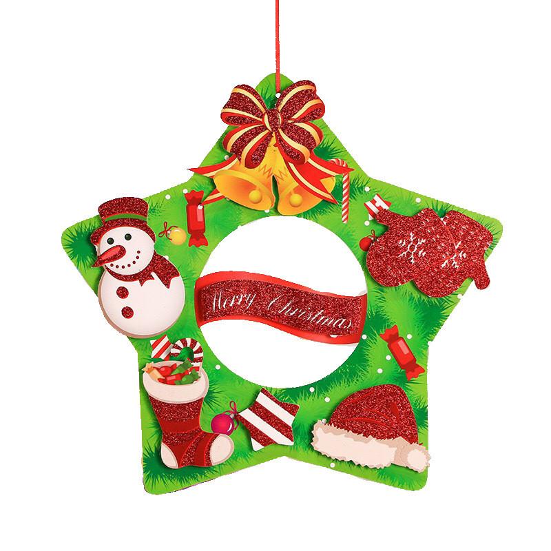 Christmas Snowman Decorative Old Man Wreath For Classy Indoor Settings Festive